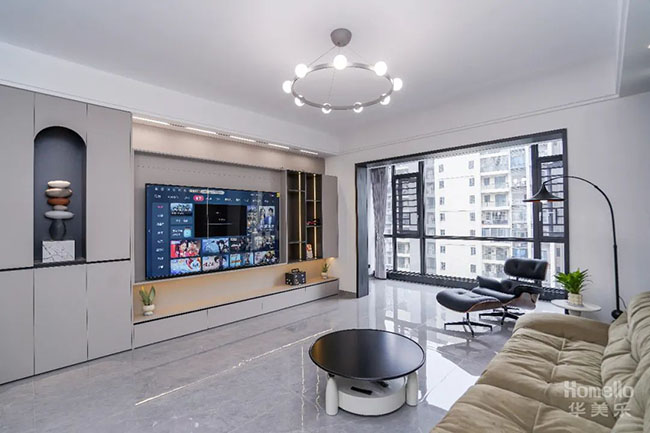 142㎡現(xiàn)代四居室，演繹時(shí)尚簡(jiǎn)約，締造寧?kù)o雅致